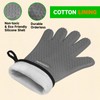 GEEKHOM BBQ Gloves Heat Resistant Oven Mitts - Silicone Grilling