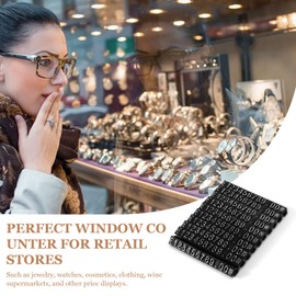 Exogio Mini Cube Price Tags Set of 30, Adjustable Number Price Labels, 3D Price Tags Show Kit, Price Display Cube, Shop Price Display for Jewellery Watch Ring Price Labelling