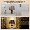 Large Metal Lampshade Forest Pattern Etching Lamp Shade 12'' Top