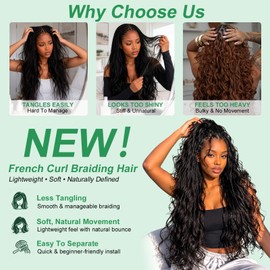 French Curl Braiding Hair 22 Inch 27# 8 Packs