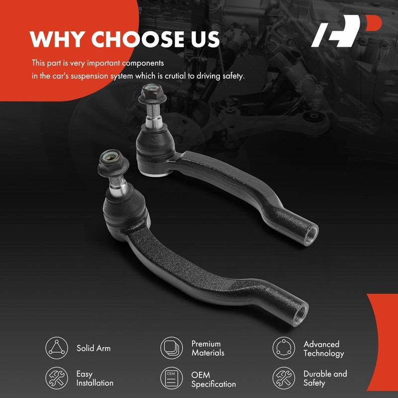 A-Premium 2 x Front Outer Tie Rod Ends, Compatible with