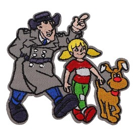 Inspector Gadget with Family 2.95" Tall Embroidered Patch