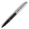 Waterman Emblème Rollerball Pen, Black with Chrome Trim, Fine Point