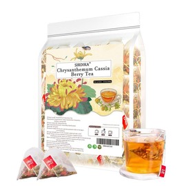 Chrysanthemum Cassia Berry Tea Bags, Chinese Eye Liver Tea, Burdock Root Wolf-berry Honeysuckle Osmanthus Mixed Herbal Floral Tea Bags Beverage - Specification: 1-PCS
