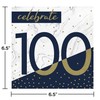 Navy and Gold 100th Birthday Napkins, 48 ct