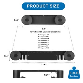 YONGAIJIA New Upgrade 4 Pack Adjustable Pot Lid Holder, Lid Organizer Fits 6" to 14" Lids, with Screw Hole Position and Sticky Wall Mounted Lid Storage Kitchen Cabinets, Cabinet Doors (Black)