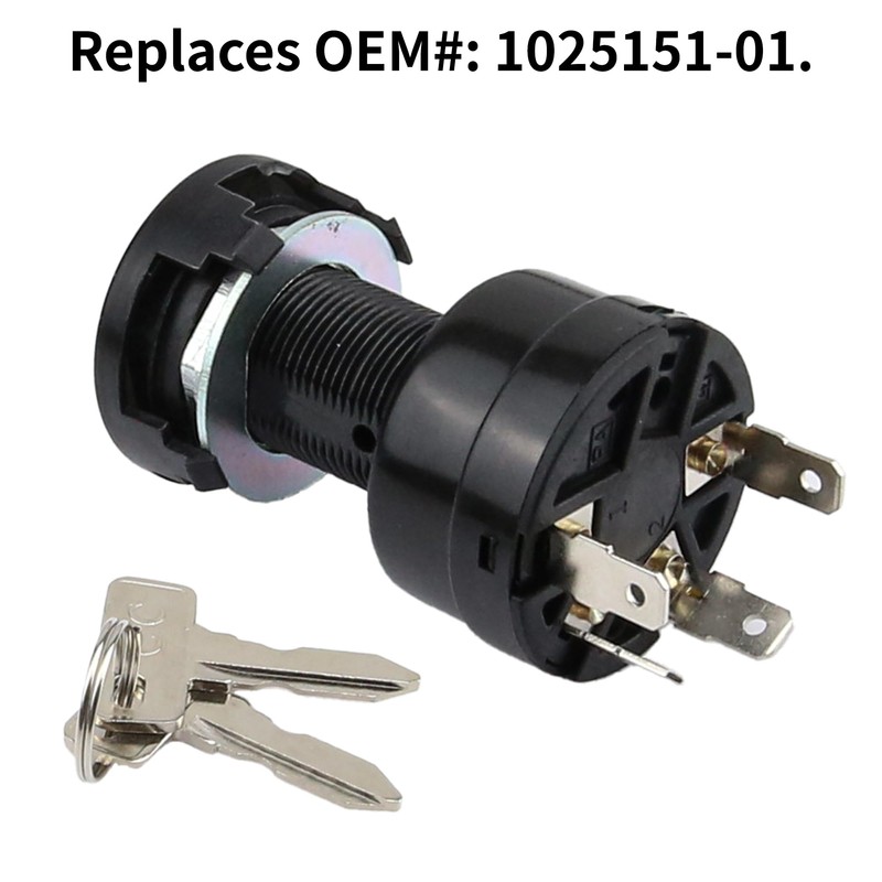 WHITE HAND Golf Cart Ignition Switch with 2 Keys 4