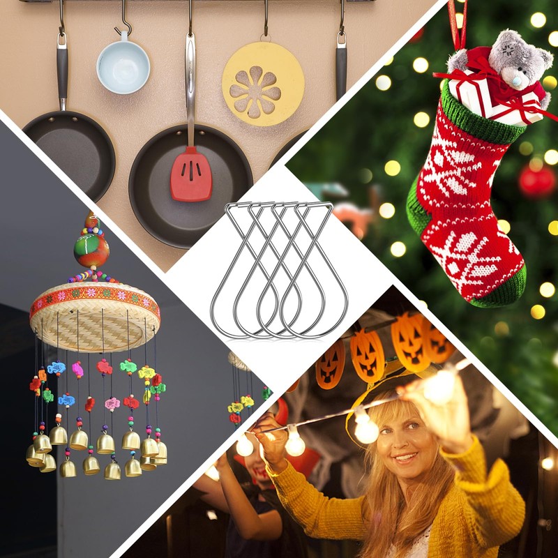 Ninoge 90 Pack Ceiling Hook Clips, Drop Ceiling Hooks, Grid