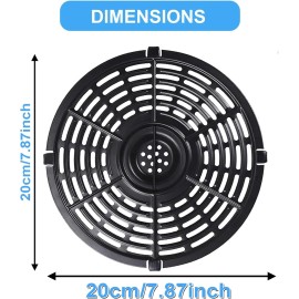 Goodtechnical 8.1" Non-Stick Air Fryer Grill Pan Replacement for Chefman Turbofry 3.6QT, Ultre