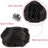2 PCS Bun Hair Piece Mini Claw Fake Hair Donut