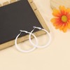 BOOZIQ White Hoop Earrings for Women 8090s Neon Earring Large