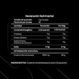Creatina Monohidratada Creavant 450 g Creatina Monohidratada Alta Pureza Apoyo Muscular y Rendimiento Deportivo Para Hombre y Mujer 90 Porciones