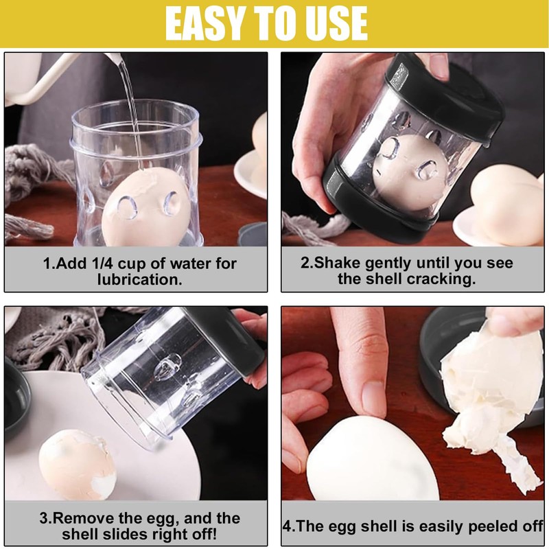 6-Piece Egg Peeler Set, for Hard Boiled Eggs, Boiled Egg