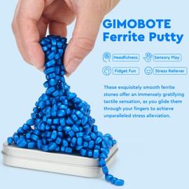 GIMOBOTE Original 300+ Ferrite Putty Blue, Fidget Toy Ferrite Rocks for Stress Relief, Sensory Toy for Adults & Teens 14+, Ferrite Stone Fidget Present for Office Holiday Stocking Stuffer