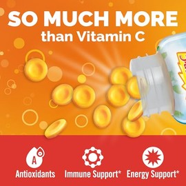 Emergen-C Chewable Vitamin C 1000mg, With B Vitamins And Antioxidants Tablet (40 Count, Orange Blast Flavor), Dietary Supplement, Back to School Essen