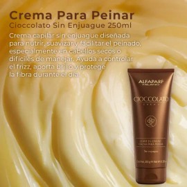 Crema Para Peinar Alfaparf Cioccolato Sin Enjuague 250 Ml