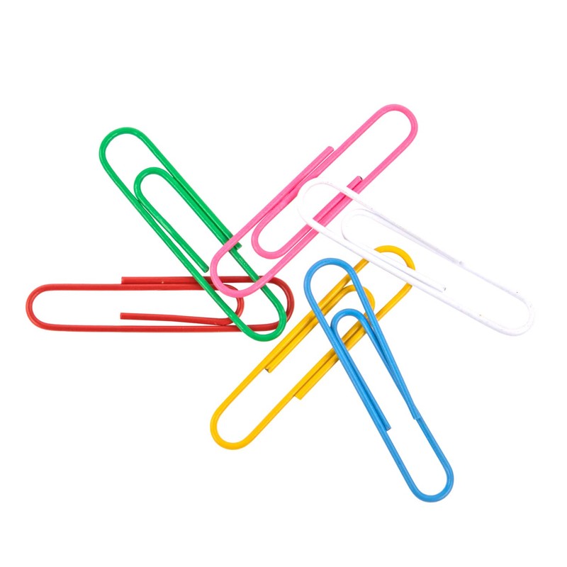 Idena 12079 - Plastic Coated Paper Clips 50 mm (Pack