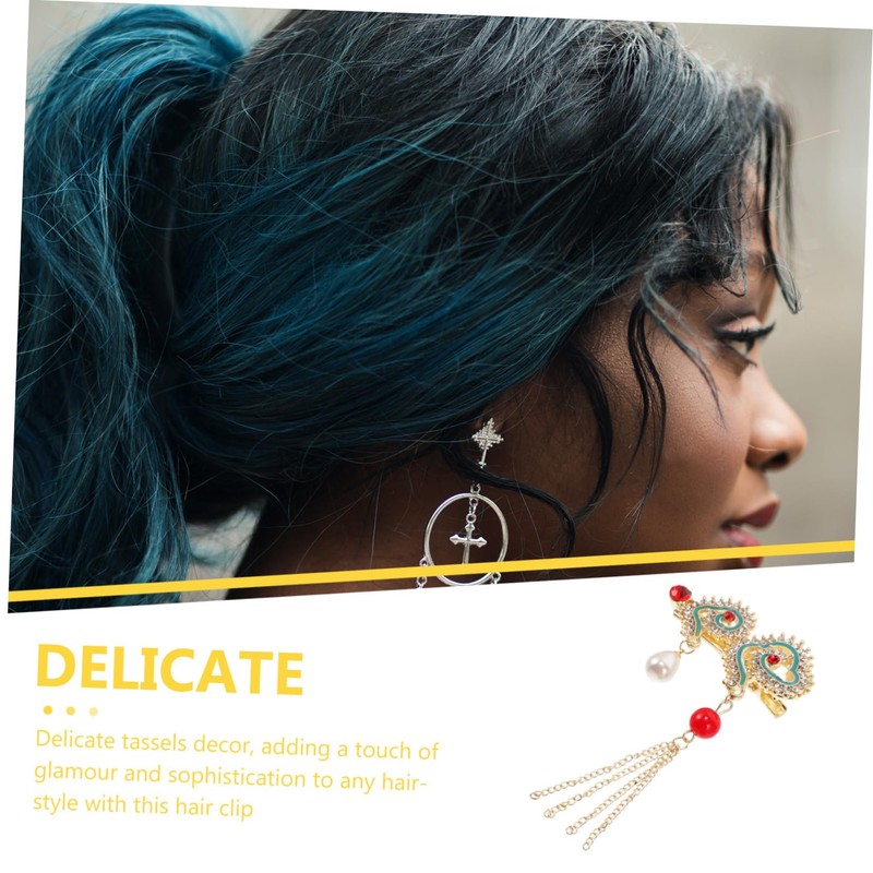 Baluue Chinese Tassel Hair Clip Elegant Ancient Design and Crystals