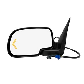 PM Auto Left Driver Side Mirror, Power Heated Manual Folding with Turn Signal Light Replacement For 2007 GMC Sierra 1500 Classic