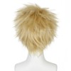 Short Blonde Wig Men Blonde Cosplay Wigs with Bangs Anime
