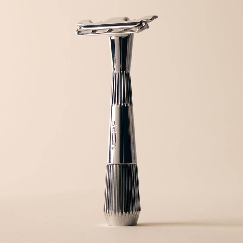 Leaf Shave Twig Razor + Blades - Chrome, 1 Razor