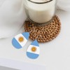 Argentina Flag Teardrop Earrings For Women Argentine Lightweight Leather Dangle