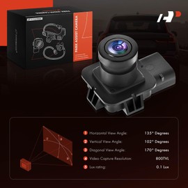A-Premium Park Assist Camera Rear View Backup Reverse Camera Compatible with Select Ford Models - 2015 2016 2017 2018 2019 Transit-150/Transit-250/Transit-350/Transit-350 HD - Replace# CK4Z19G490A