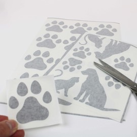 beihaasnatuerlich® Set of 18 Paws and Cat + Dog Silhoutte, Stickers, Dog Paw Stickers for Car, Motorcycle, Caravan, Wall, Laptop, Furniture