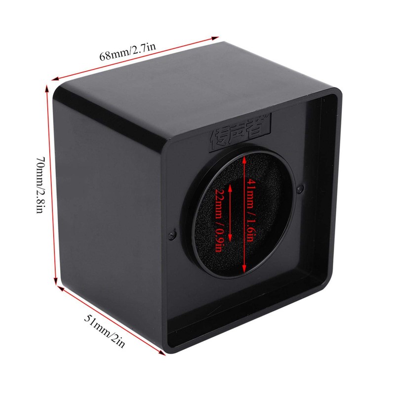 Mic Flag, Cube Shaped Portable Black 41mm Diameter Microphone Logo