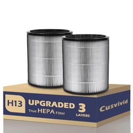 JF100 Air Filter Replacement, 2 Pack Replacement Filter Compatible with JF100 Jafända Air Purifier, 3-in-1 HEPA H13 Activated Carbon Air Purifie Pre-Filter, Grey