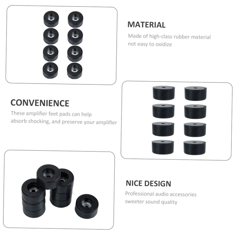 KONTONTY 8pcs Speaker Spike Pad Kit Sound Deadening Mat for