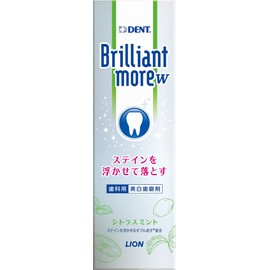 Lion Dental Material Dent Health Brilliant More Double Citrus Mint 3.2 oz (90 g), Green Mint