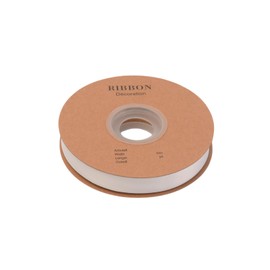 RibFlox Double Side Satin Ribbon, Continuous 20 Yards,Use for Craft Bows Bouquet, Gift Wrapping, Wedding Decoration, Floral Arrangement (White, 5/8 inch)