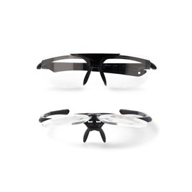 [藤田光学] HANELENS 老眼鏡 リーディンググラス 掛け外し不要 跳ね上げ式 メンズ かっこいい おしゃれ 人気 1.5 2.0 2.5 3.0 (ブラック, 2.0)