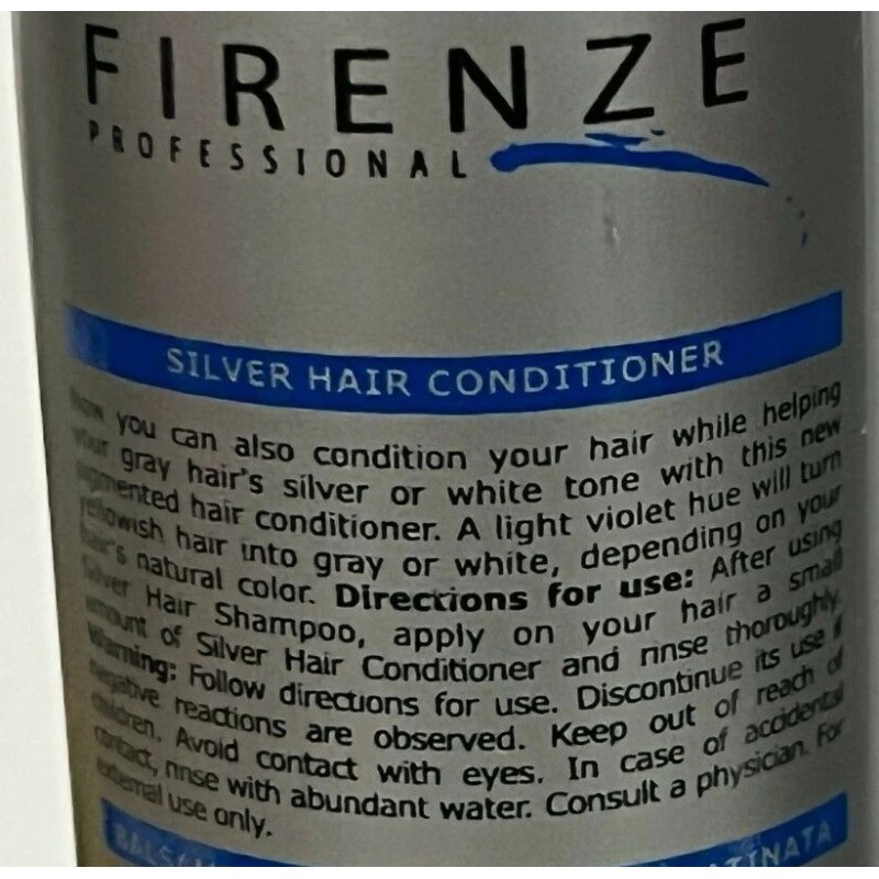 FIRENZE PROFESSIONAL SILVER HAIR WITH ALOE VERA (1 SHAMPOOS+ 1