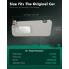Gray Left Driver Side Car Sun Visor With Sunroof for
