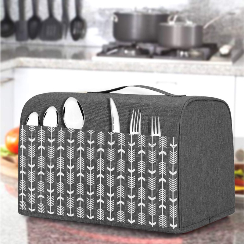 Yarwo 4 Slice Toaster Cover with Pockets and Top Handle,
