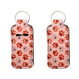 Lipstick Case Keychain for Bag Purse Chapstick Holder Key Chain Leather Lip Gloss Keychain Charm for Girls Women Pouch Key Chain Mini Chapstick Holder Organizer Keychain for Backpack Accessories