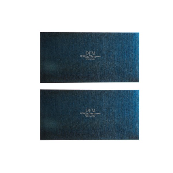 DFM Tool Works Blue Cabinet Scraper Rectangle Sets- MADE IN USA - Multiple Sizes (2, 0.032" x 2.5" x 5")