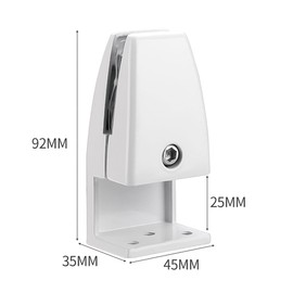 Hsthe Sea Office Desk Partition Support Bracket, 4pcs Desk Divider Clamp Brackets Screen Clip Holders for 3-20mm Thick, White