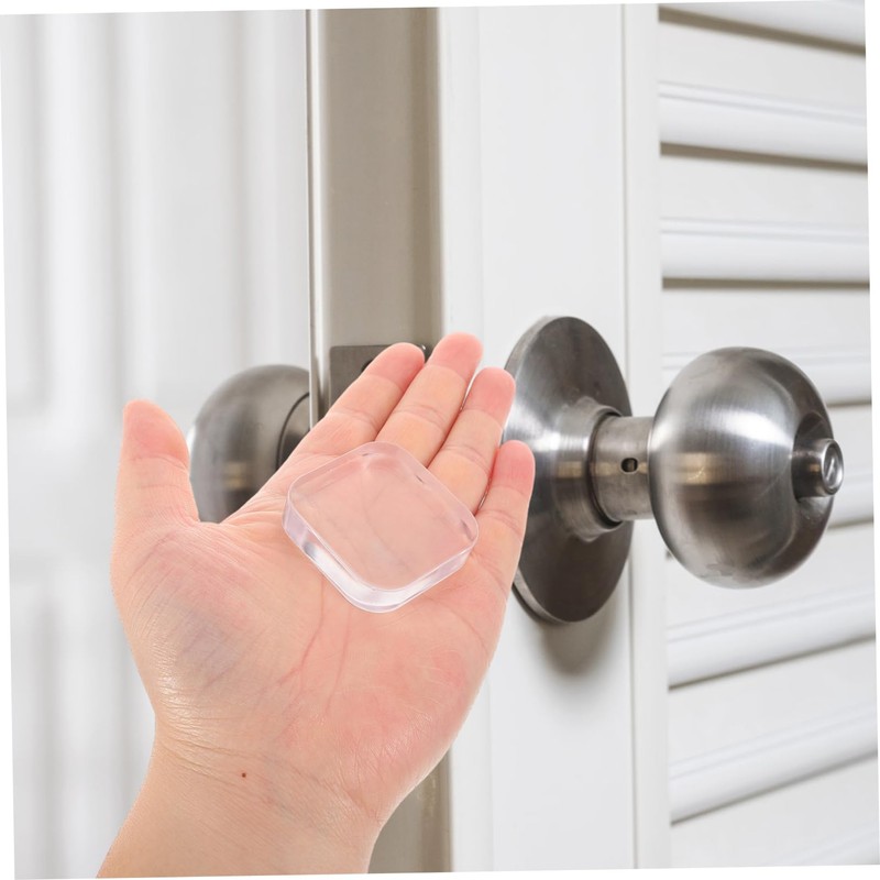 Ciieeo 6Pcs Transparent PU Door Stopper Wall Protector for Door