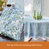Saffron Marigold Blue Table Runner - 18x120 inches, Hand Block
