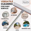 KazOfe 2-in-1 Floor Scrubbing Brush with Squeegee, Heavy Duty Stiff