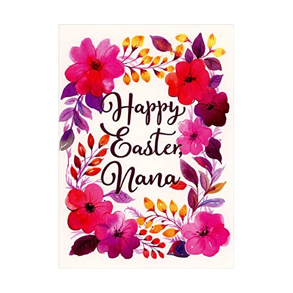 Designer Greetings Red and Pink Flowers, Yellow and Purple Leaves