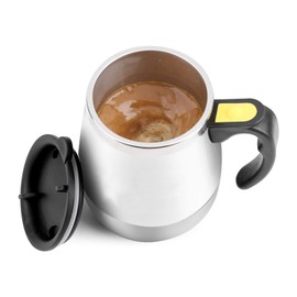 Revolviendo Taza Cafe, Taza de Auto-Agitación para Bebidas,Hervidor de Agua Aislamiento con Tapa sellada para Viajar/Movimiento（Acero inoxidable）()