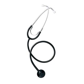 As One 7-8434-01 Navis Basic Nurse Scope Stethoscope, Outer Spring, Single, Black