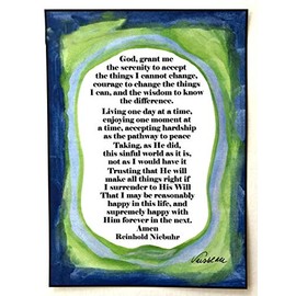 God grant me 5x7 Reinhold Niebuhr Serenity Prayer poster - Heartful Art by Raphaella Vaisseau