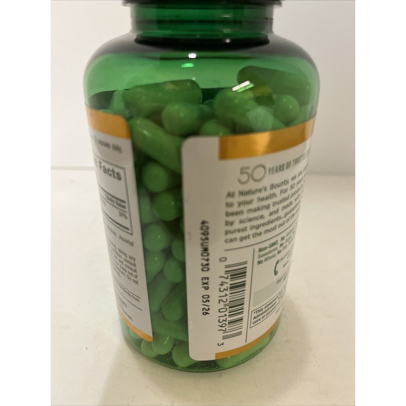 Nature's Bounty Magnesium Glycinate Capsules, 240 mg (180 ct.) Exp