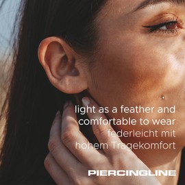 PIERCINGLINE Titanium Ear Piercing with Internal Thread Synthetic Pearl Piercing Ear Helix Tragus Lobe Choice of Colours and Sizes, Titanium