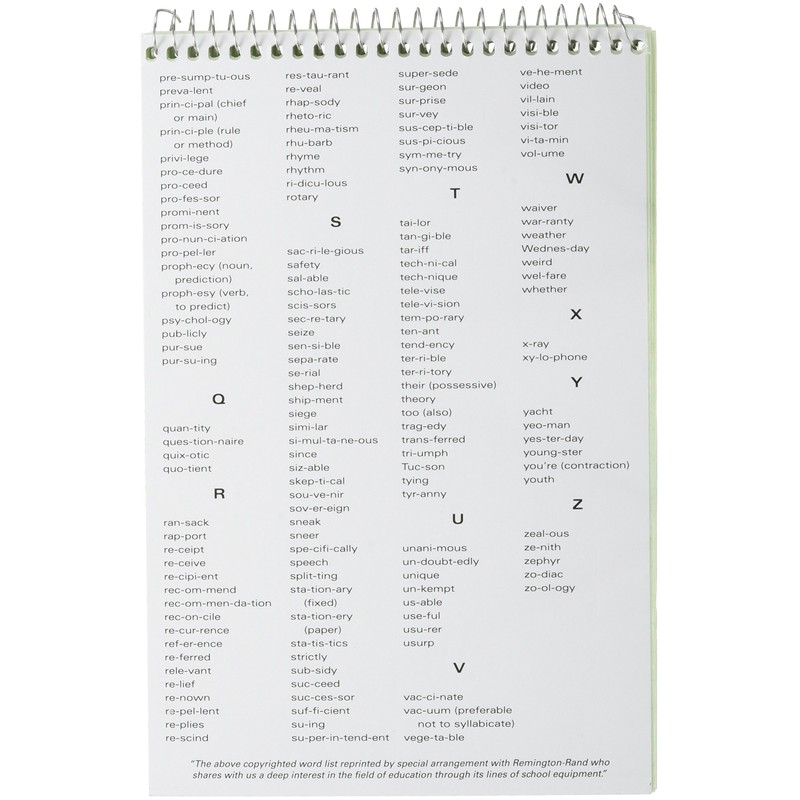 Mead 80CT Steno Notebook (43080), Green